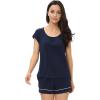 image:imageWiWi Viscose from Bamboo Pajamas Set for Women Super Soft Short Sleeve Cooling Summer Plus Size Pjs Sets Sleepwear S4XGnavy
