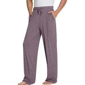 image:imageWiWi Mens Pajama Pants Soft Viscose Bamboo 1 or 2 Pack Sleep Lounge Bottoms Comfy Pj Loungewear with Pockets S4XBmisty Grey
