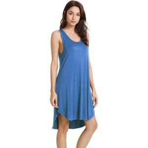 image:imageWiWi Viscose from Bamboo Nightgowns for Women Super Soft Sleeveless Tank Sleep Shirts Cooling Plus Size Sleepwear Dress S4XAprussian Blue