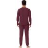 image:imageWiWi Mens Bamboo Viscose Pajama Sets Super Soft Long Sleeve Sleepwear Loungewear Cooling Pjs with Pockets Drawstring SXXLAbrownish Red