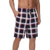 image:imageWiWi Mens Pajama Shorts Super Soft Lounge Bottoms Bamboo Viscose Cooling Sleep Bottom with Pockets S3XAnavyRed Stripe Plaid