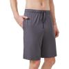 image:imageWiWi Mens Pajama Shorts Super Soft Lounge Bottoms Bamboo Viscose Cooling Sleep Bottom with Pockets S3XBblackdark Grey