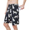 image:imageWiWi Mens Pajama Shorts Super Soft Lounge Bottoms Bamboo Viscose Cooling Sleep Bottom with Pockets S3XBcharcoal Heatherdog