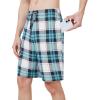 image:imageWiWi Mens Pajama Shorts Super Soft Lounge Bottoms Bamboo Viscose Cooling Sleep Bottom with Pockets S3XBnavynavyGreen Plaid