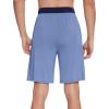 image:imageWiWi Mens Pajama Shorts Super Soft Lounge Bottoms Bamboo Viscose Cooling Sleep Bottom with Pockets S3XDfog Blue