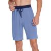 image:imageWiWi Mens Pajama Shorts Super Soft Lounge Bottoms Bamboo Viscose Cooling Sleep Bottom with Pockets S3XDfog Blue
