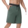image:imageWiWi Mens Pajama Shorts Super Soft Lounge Bottoms Bamboo Viscose Cooling Sleep Bottom with Pockets S3XDmoss Green