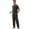 image:imageWiWi Mens Pajamas Set Super Soft Viscose Bamboo Sleepwear Cooling Sleep Sets Short Sleeve Loungewear with Pockets SXXLAcharcoal Heather