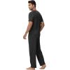 image:imageWiWi Mens Pajamas Set Super Soft Viscose Bamboo Sleepwear Cooling Sleep Sets Short Sleeve Loungewear with Pockets SXXLAcharcoal Heather