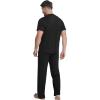 image:imageWiWi Mens Pajamas Set Super Soft Viscose Bamboo Sleepwear Cooling Sleep Sets Short Sleeve Loungewear with Pockets SXXLCblack