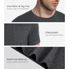 image:imageWiWi Mens Pajamas Set Super Soft Viscose Bamboo Sleepwear Cooling Sleep Sets Short Sleeve Loungewear with Pockets SXXLCcharcoal Heather