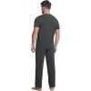 image:imageWiWi Mens Pajamas Set Super Soft Viscose Bamboo Sleepwear Cooling Sleep Sets Short Sleeve Loungewear with Pockets SXXLCcharcoal Heather