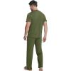 image:imageWiWi Mens Pajamas Set Super Soft Viscose Bamboo Sleepwear Cooling Sleep Sets Short Sleeve Loungewear with Pockets SXXLCdark Fence Green