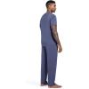 image:imageWiWi Mens Pajamas Set Super Soft Viscose Bamboo Sleepwear Cooling Sleep Sets Short Sleeve Loungewear with Pockets SXXLCvintage Indigo