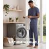 image:imageWiWi Mens Pajamas Set Super Soft Viscose Bamboo Sleepwear Cooling Sleep Sets Short Sleeve Loungewear with Pockets SXXLCvintage Indigo
