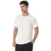 image:imageWiWi Mens TShirts Classic Soft Tee Viscose from Bamboo Loungewear Lightweight Short Sleeves Pajama Sleep Shirt SXXLCraw White
