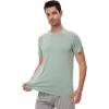 image:imageWiWi Mens TShirts Classic Soft Tee Viscose from Bamboo Loungewear Lightweight Short Sleeves Pajama Sleep Shirt SXXLDcameo Green