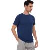 image:imageWiWi Mens TShirts Classic Soft Tee Viscose from Bamboo Loungewear Lightweight Short Sleeves Pajama Sleep Shirt SXXLDnautical Blue