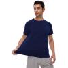 image:imageWiWi Mens TShirts Classic Soft Tee Viscose from Bamboo Loungewear Lightweight Short Sleeves Pajama Sleep Shirt SXXLDnavy