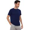 image:imageWiWi Mens TShirts Classic Soft Tee Viscose from Bamboo Loungewear Lightweight Short Sleeves Pajama Sleep Shirt SXXLDnavy