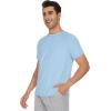 image:imageWiWi Mens TShirts Classic Soft Tee Viscose from Bamboo Loungewear Lightweight Short Sleeves Pajama Sleep Shirt SXXLDpale Blue