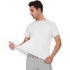 image:imageWiWi Mens TShirts Classic Soft Tee Viscose from Bamboo Loungewear Lightweight Short Sleeves Pajama Sleep Shirt SXXLDraw White
