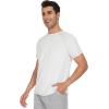 image:imageWiWi Mens TShirts Classic Soft Tee Viscose from Bamboo Loungewear Lightweight Short Sleeves Pajama Sleep Shirt SXXLDraw White