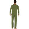 image:imageWiWi Mens Viscose from Bamboo Pajama Sets Long Sleeve Top and Pants Sleepwear Comfy Lightweight Loungewear Set SXXLCarmy Green