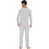 image:imageWiWi Mens Viscose from Bamboo Pajama Sets Long Sleeve Top and Pants Sleepwear Comfy Lightweight Loungewear Set SXXLClight Heather Grey