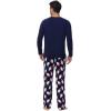 image:imageWiWi Pajamas for Men Viscose Bamboo Super Soft Long Sleeve Pj Set Cooling Crew Neck Loungewear with Pockets SXXLAnavysanta Claus on Navy