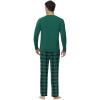 image:imageWiWi Pajamas for Men Viscose Bamboo Super Soft Long Sleeve Pj Set Cooling Crew Neck Loungewear with Pockets SXXLApine Greengreen Plaid