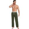 image:imageWiWi Viscose from Bamboo Mens Pajama Pants Soft Lounge Bottoms Sweatpants Sleep Pant Drawstring with Pockets SXXLAdark Fence GreenLight Heather Grey