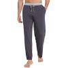 image:imageWiWi Viscose from Bamboo Mens Pajama Pants Soft Lounge Bottoms Sweatpants Sleep Pant Drawstring with Pockets SXXLAdark GreyLight Heather Grey