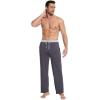image:imageWiWi Viscose from Bamboo Mens Pajama Pants Soft Lounge Bottoms Sweatpants Sleep Pant Drawstring with Pockets SXXLAdark GreyLight Heather Grey