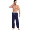 image:imageWiWi Viscose from Bamboo Mens Pajama Pants Soft Lounge Bottoms Sweatpants Sleep Pant Drawstring with Pockets SXXLAnavyHeather Grey