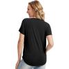 image:imageWiWi Viscose from Bamboo Pajama Tops for Women Super Soft Short Sleeve Tee V Neck Sleep Cooling TShirt Pjs Sleepwear SXXLBblack