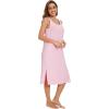 image:imageWiWi Viscose from Bamboo Tank Nightgown for Women Super Soft Summer Sleeveless Cooling Sleep Shirts SXXLApink