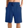 image:imageWiWi Mens Pajama Shorts Super Soft Lounge Bottoms Bamboo Viscose Cooling Sleep Bottom with Pockets S3XAblue Depth