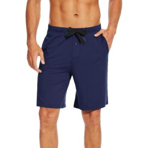 image:imageWiWi Mens Pajama Shorts Super Soft Lounge Bottoms Bamboo Viscose Cooling Sleep Bottom with Pockets S3XCnavy