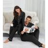 image:imageWiWi Couples Pajamas Set Women amp Men Super Soft Long Sleeve Sleepwear 1Pack Cool Bamboo Viscose PJs Set with Pockets SXXLBlack