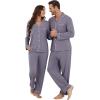 image:imageWiWi Couples Pajamas Set Women amp Men Super Soft Long Sleeve Sleepwear 1Pack Cool Bamboo Viscose PJs Set with Pockets SXXLPurplish Grey