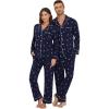 image:imageWiWi Couples Pajamas Set Women amp Men Super Soft Long Sleeve Sleepwear 1Pack Cool Bamboo Viscose PJs Set with Pockets SXXLSkiing on Navy