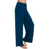 image:imageWiWi Pajama Pants for Women Bamboo Viscose Super Soft Bottoms Plus Size Cooling Wide Leg Casual Lounge Yoga Sweatpants S4XAink Blue