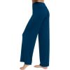 image:imageWiWi Pajama Pants for Women Bamboo Viscose Super Soft Bottoms Plus Size Cooling Wide Leg Casual Lounge Yoga Sweatpants S4XAink Blue