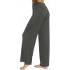 image:imageWiWi Pajama Pants for Women Bamboo Viscose Super Soft Bottoms Plus Size Cooling Wide Leg Casual Lounge Yoga Sweatpants S4XAiron Grey