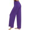 image:imageWiWi Pajama Pants for Women Bamboo Viscose Super Soft Bottoms Plus Size Cooling Wide Leg Casual Lounge Yoga Sweatpants S4XAlilac