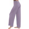 image:imageWiWi Pajama Pants for Women Bamboo Viscose Super Soft Bottoms Plus Size Cooling Wide Leg Casual Lounge Yoga Sweatpants S4XAviolet