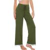 image:imageWiWi Pajama Pants for Women Bamboo Viscose Super Soft Bottoms Plus Size Cooling Wide Leg Casual Lounge Yoga Sweatpants S4XBarmy Green