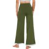 image:imageWiWi Pajama Pants for Women Bamboo Viscose Super Soft Bottoms Plus Size Cooling Wide Leg Casual Lounge Yoga Sweatpants S4XBarmy Green