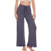 image:imageWiWi Pajama Pants for Women Bamboo Viscose Super Soft Bottoms Plus Size Cooling Wide Leg Casual Lounge Yoga Sweatpants S4XBdark Grey